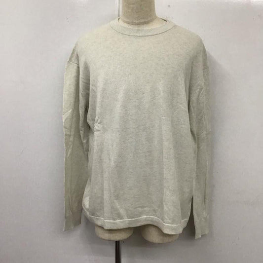 ザラ ZARA ニット、セーター 長袖 長袖ニットカットソー ニット セーター クルーネックニット XL 無地 白 / ホワイト /  メンズ USED 古着 中古 10119291
