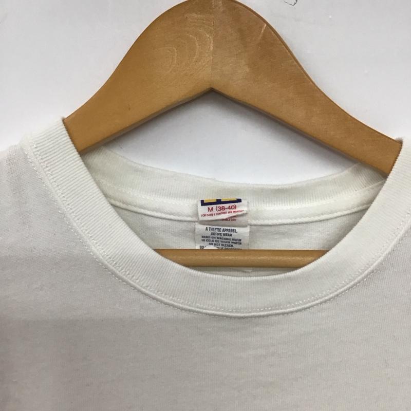 ブルーブルー BLUE BLUE Tシャツ 半袖 半袖カットソー プリントTシャツ クルーネックカットソー M ロゴ、文字 白 / ホワイト /  メンズ USED 古着 中古 10149575
