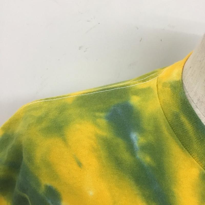 古着 USED Tシャツ 半袖 タイダイ染め L ロゴ、文字 黄 / イエロー / X 緑 / グリーン /  メンズ USED 古着 中古 10107649