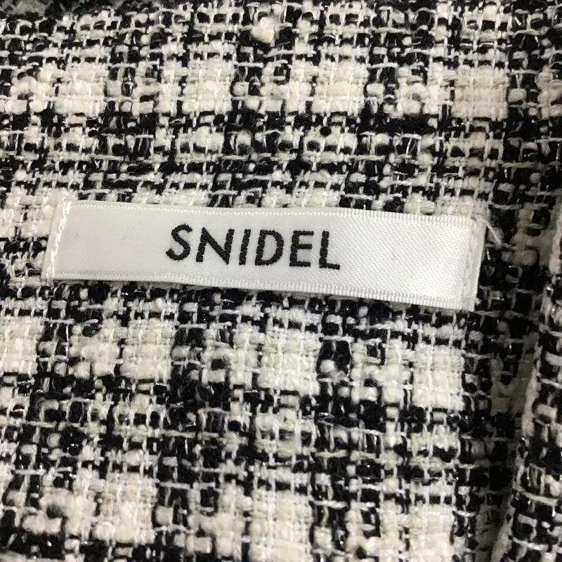 スナイデル SNIDEL スカート ロングスカート SWFS222011 サマーツイードマーメイドスカート フレアスカート ロングスカート 0 千鳥格子 白 / ホワイト / X 黒 / ブラック /  レディース USED 古着 中古 10117325