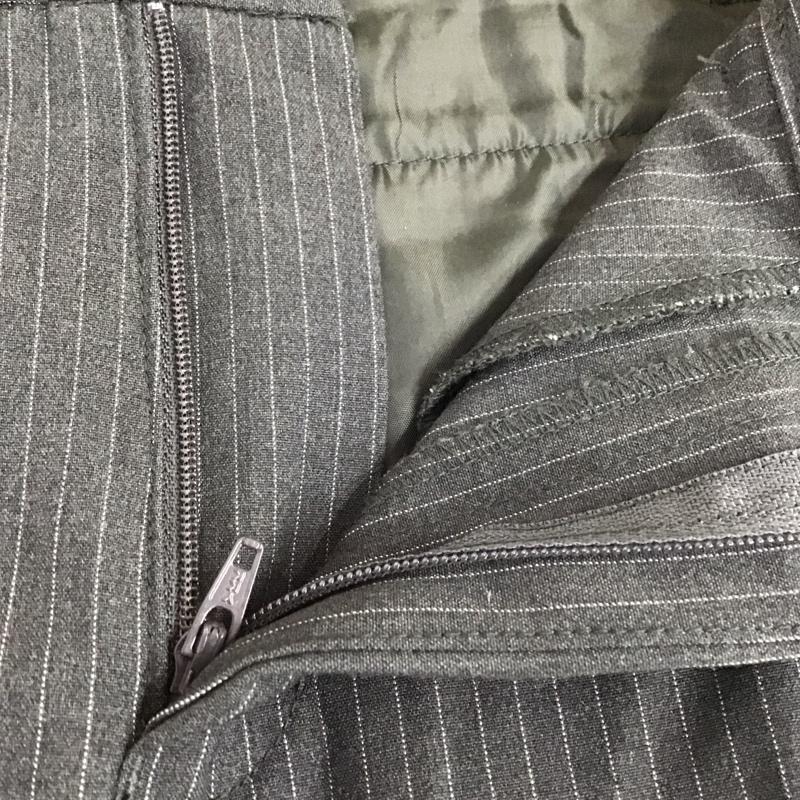 インデックス index パンツ スラックス C58-67007 ストレッチ テーパードパンツ S ストライプ ダークグレー / ダークグレー /  レディース USED 古着 中古 10112620