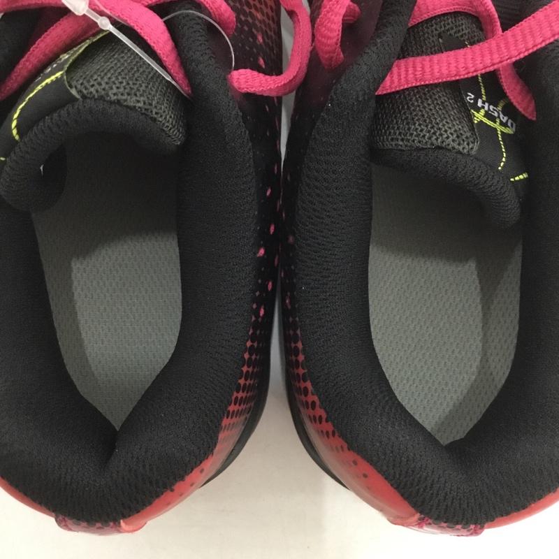 ヨネックス YONEX スニーカー スニーカー SHTAD2WG パワークッション エアラスダッシュ2 ワイドGC テニスシューズ 23.5cm 23.5cm ロゴ、文字 黒 / ブラック / X 赤 / レッド /  レディース USED 古着 中古 10142501