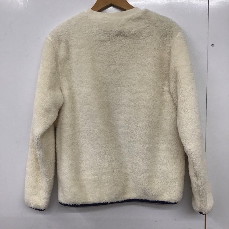 チャムス CHUMS トレーナー 長袖 CH14-1231 エルモフリースクルートップ Elmo Fleece Crew Top L 無地 白 / ホワイト / X 紺 / ネイビー /  レディース USED 古着 中古 10132215