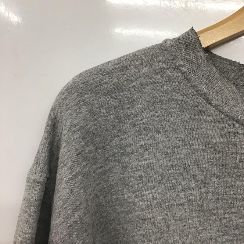 トミーヒルフィガー TOMMY HILFIGER トレーナー 長袖 長袖トレーナー スウェット クルーネック プルオーバー 90s L ロゴ、文字 灰 / グレー /  メンズ USED 古着 中古 10141820