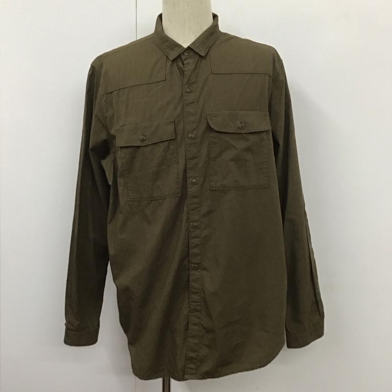 スタンプド STAMPD シャツ、ブラウス 長袖 L 無地 茶 / ブラウン /  メンズ USED 古着 中古 10108061