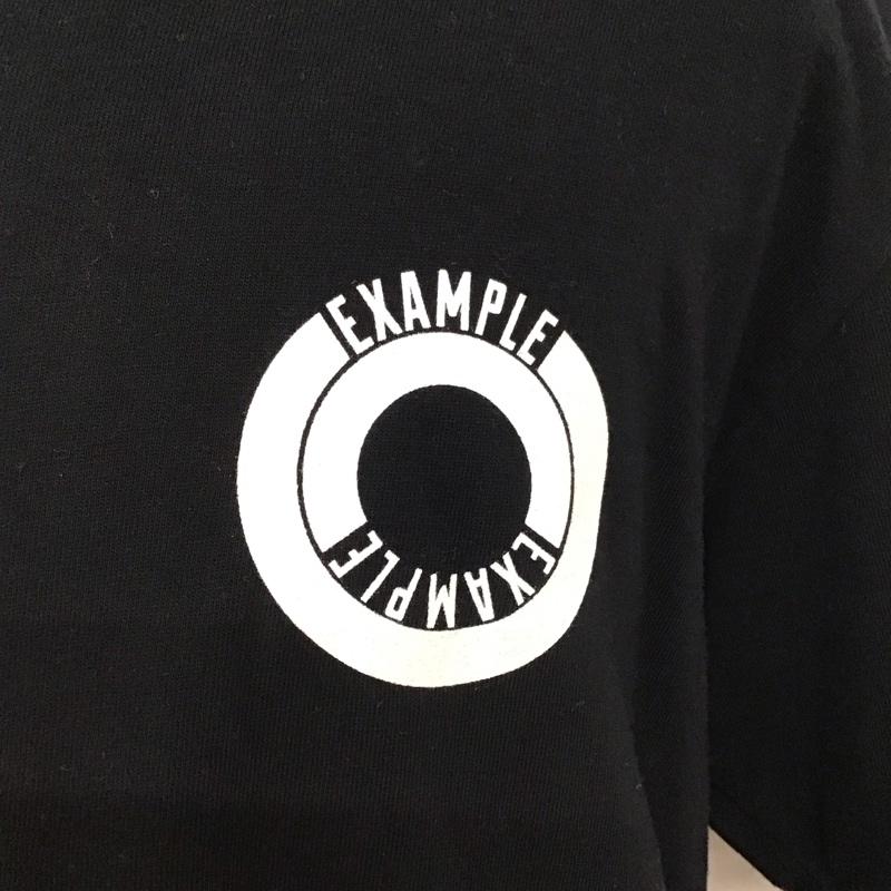 イグザンプル EXAMPLE Tシャツ 半袖 半袖カットソー プリントTシャツ クルーネックカットソー L ロゴ、文字 黒 / ブラック /  メンズ USED 古着 中古 10119518