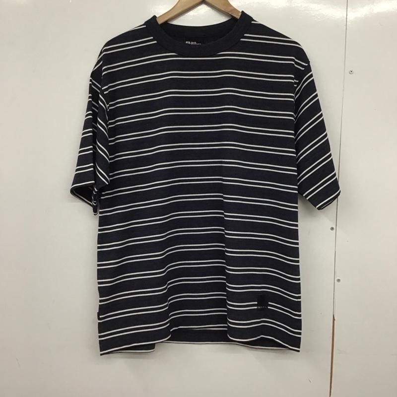 ジャック・ウルフスキン Jack Wolfskin Tシャツ 半袖 半袖カットソー プリントTシャツ クルーネックカットソー M ボーダー柄 白 / ホワイト / X 紺 / ネイビー /  メンズ USED 古着 中古 10148246