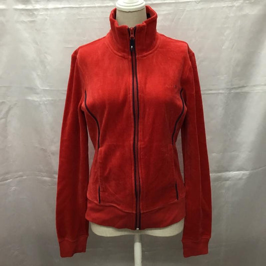 トミーヒルフィガー TOMMY HILFIGER ジャケット、上着 ジャケット、ブレザー 123-321803-720 フリースジャケット S ロゴ、文字 赤 / レッド /  レディース USED 古着 中古 10107458