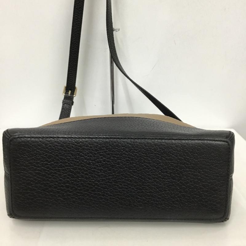 ケイトスペード Kate Spade ハンドバッグ ハンドバッグ バイカラー ショルダー 2WAY ロゴ、文字 黒 / ブラック / X ベージュ / ベージュ /  レディース USED 古着 中古 10148462
