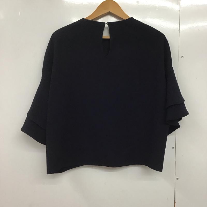 ザラウーマン ZARA WOMAN シャツ、ブラウス 半袖 M 無地 紺 / ネイビー /  レディース USED 古着 中古 10144244