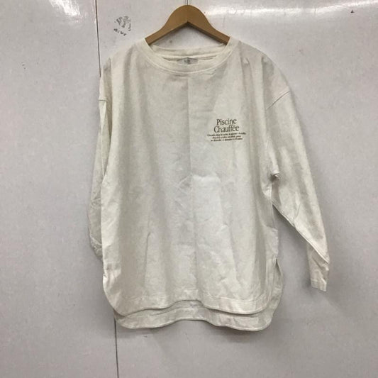 スローブイエナ SLOBE IENA カットソー 長袖 長袖トレーナー スウェット クルーネック プルオーバー ロゴ、文字 白 / ホワイト /  レディース USED 古着 中古 10128963