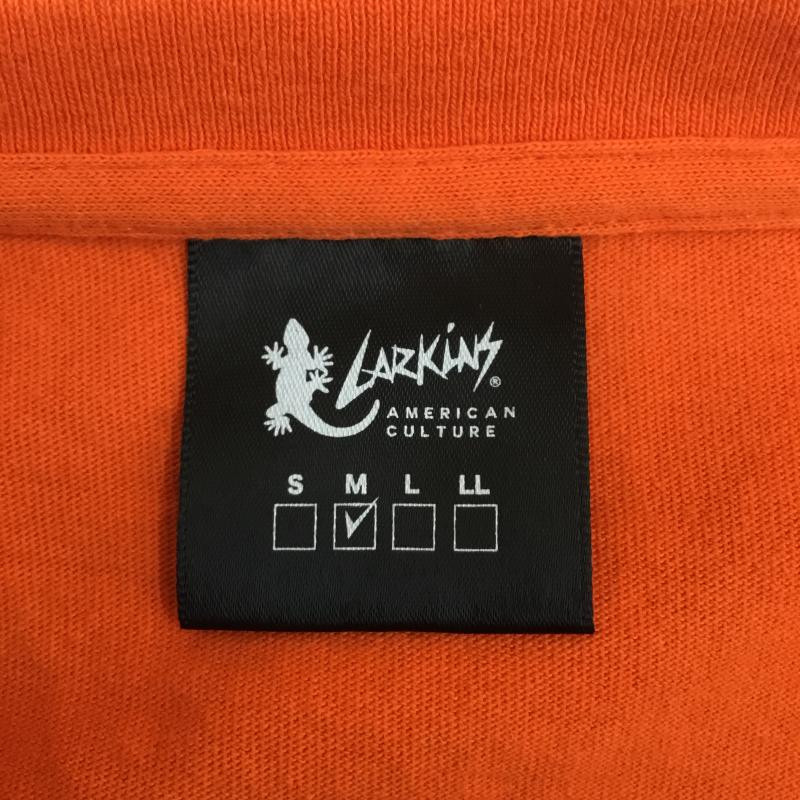 ユーズドクロージング used clothes Tシャツ 長袖 LARKINS ロンT M ロゴ、文字 橙 / オレンジ /  メンズ USED 古着 中古 10127557