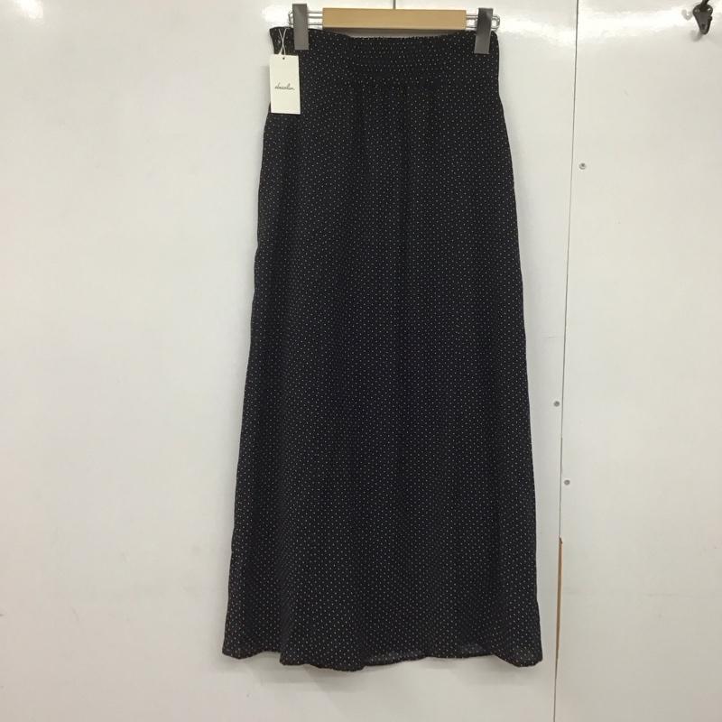 ダズリン dazzlin スカート ロングスカート 022050802201 ハイウエストナロースカート FREE ドット 黒 / ブラック /  レディース USED 古着 中古 10144041