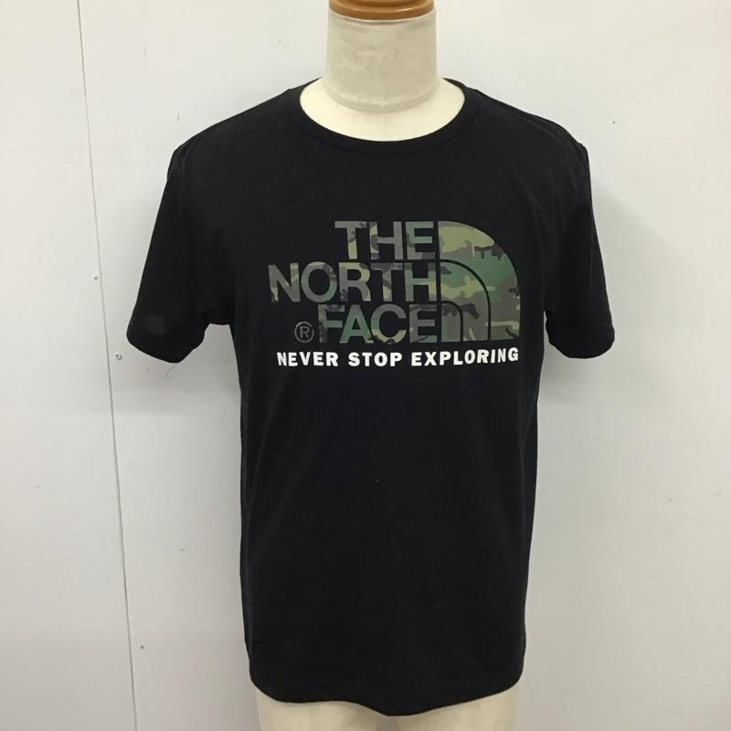 ザノースフェイス THE NORTH FACE Tシャツ 半袖 nt31622 S/SCAMOUFLALGT 半袖カットソー プリントTシャツ L ロゴ、文字 黒 / ブラック /  メンズ USED 古着 中古 10115401