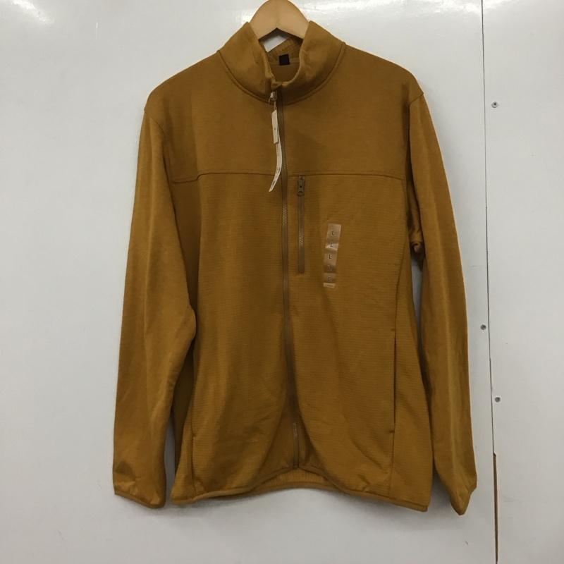 ユニクロ UNIQLO ジャケット、上着 ジャケット、ブレザー ジップアップジャケット フリースジャケット アウター ストレッチ L 無地 マスタード / マスタード /  メンズ USED 古着 中古 10132090