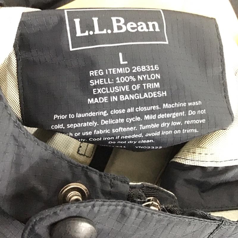エルエルビーン L.L.Bean ジャケット、上着 ジャンパー、ブルゾン ジップアップナイロンジャケット ジップアップパーカー アウター L ロゴ、文字 紺 / ネイビー /  メンズ USED 古着 中古 10142937