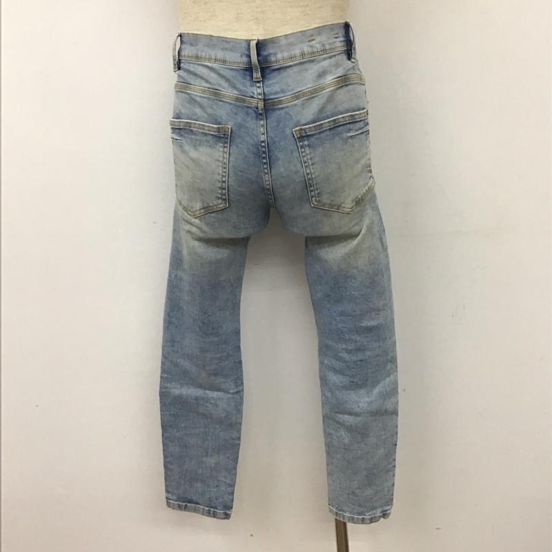 ザラメン ZARA MAN パンツ デニム、ジーンズ 5971 461 406 ストレッチ テーパード ダメージ加工 青 / ブルー /  メンズ USED 古着 中古 10111860