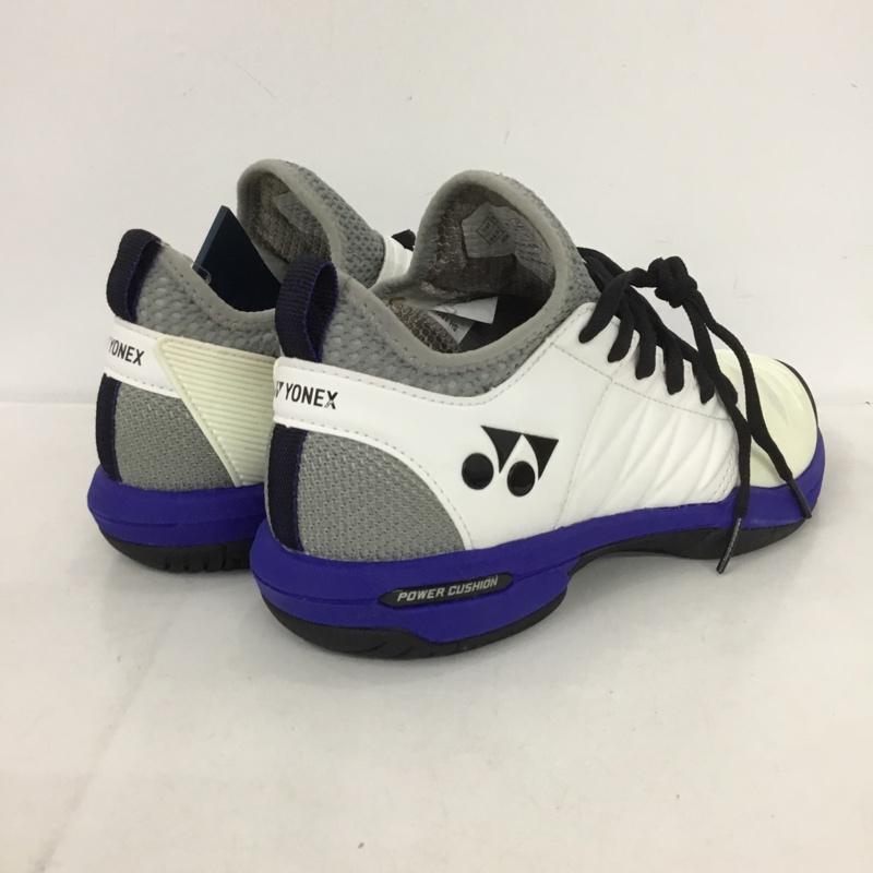 ヨネックス YONEX スニーカー スニーカー SHTF3MGC パワークッションフュージョンレブ3メンGC テニスシューズ 箱有 24cm 24.0cm ロゴ、文字 白 / ホワイト / X 黒 / ブラック / X 青 / ブルー /  レディース USED 古着 中古 10150024