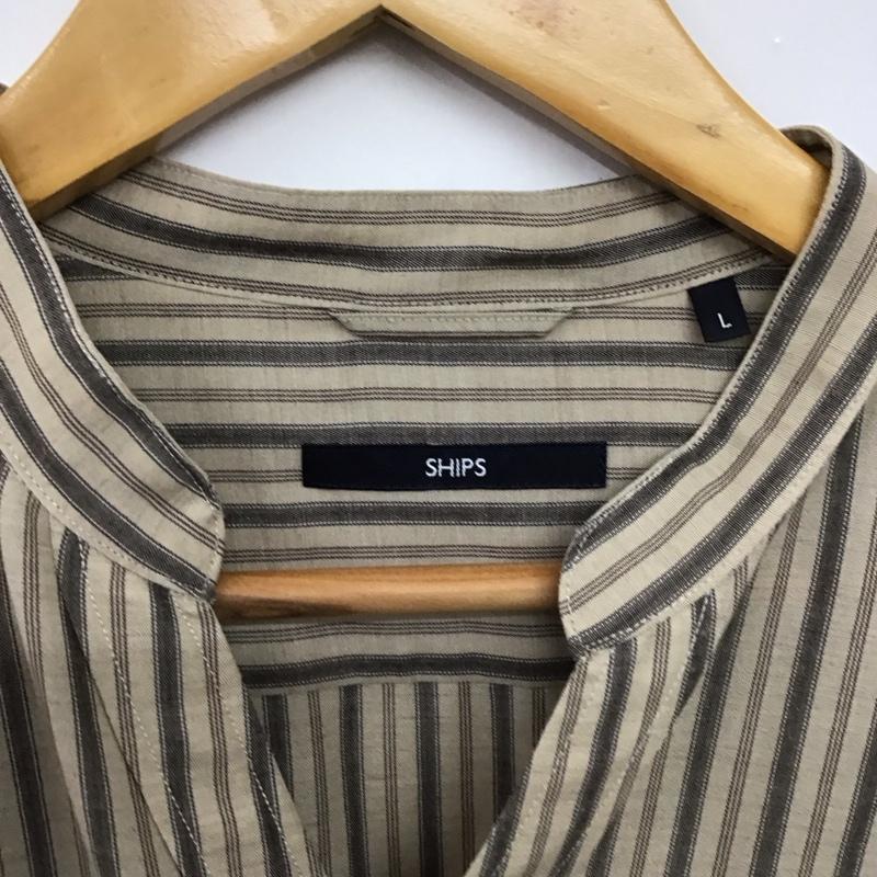 シップス SHIPS シャツ、ブラウス 長袖 長袖シャツ ストライプシャツ カラーシャツ L ストライプ マルチカラー / マルチカラー /  メンズ USED 古着 中古 10149957