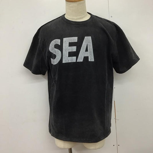ウィンダンシー WIND AND SEA Tシャツ 半袖 M ロゴ、文字 X プリント 黒 / ブラック /  メンズ USED 古着 中古 10125014