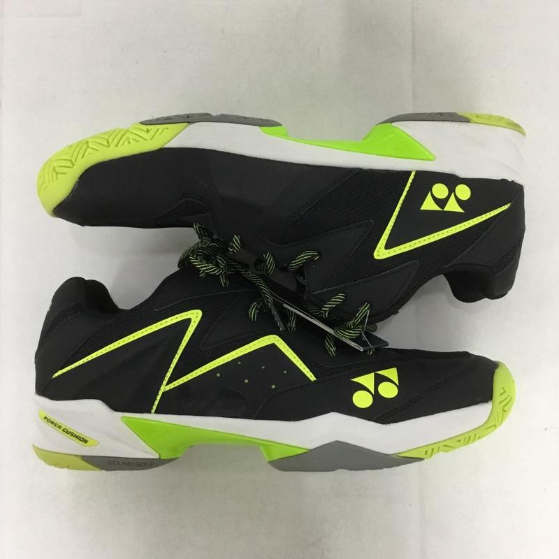 ヨネックス YONEX スニーカー スニーカー SHT107D テニスシューズ パワークッション 107D 27cm 27.0cm ロゴ、文字 黒 / ブラック / X 黄 / イエロー /  メンズ USED 古着 中古 10142479