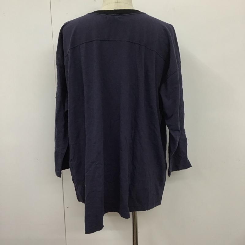 フィルザビル FILL THE BILL カットソー 七分袖 七分丈カットソー プリントTシャツ クルーネックカットソー 2 ロゴ、文字 紺 / ネイビー /  メンズ USED 古着 中古 10127341