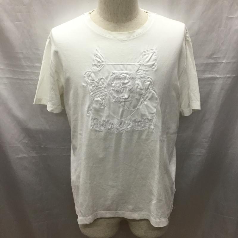 ブラックレーベルクレストブリッジ BLACK LABEL CRESTBRIDGE Tシャツ 半袖 半袖カットソー プリントTシャツ クルーネックカットソー L ロゴ、文字 白 / ホワイト /  メンズ USED 古着 中古 10116590