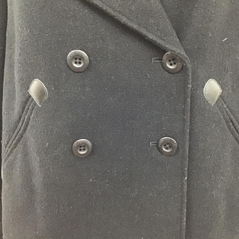 ピンクハウス PINK HOUSE セットアップ セットアップ P0175FJ02 Pコート ダブルジャケット 七分丈パンツ サイドニットパンツ M 無地 黒 / ブラック /  レディース USED 古着 中古 10144437