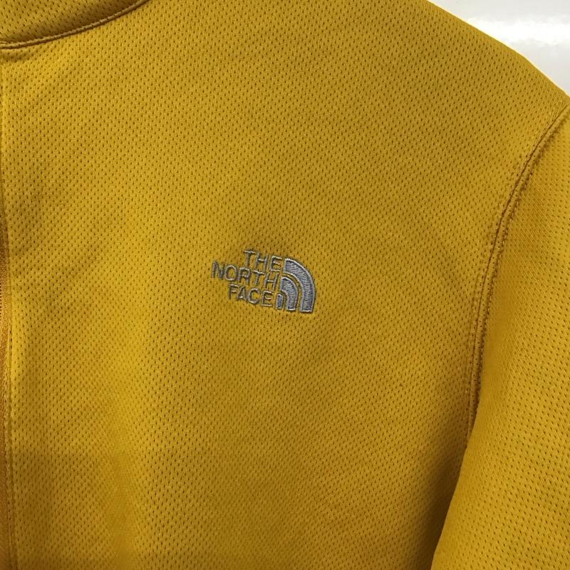 ザノースフェイス THE NORTH FACE カットソー 長袖 長袖カットソー ジップアップネックカットソー スタンドカラー M ロゴ、文字 黄 / イエロー /  メンズ USED 古着 中古 10130472