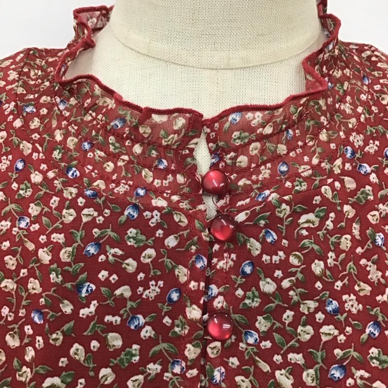 マジェスティックレゴン MAJESTIC LEGON ワンピース ひざ丈スカート 1085065220 ミニフラワーワンピース M 花柄 赤 / レッド /  レディース USED 古着 中古 10114017
