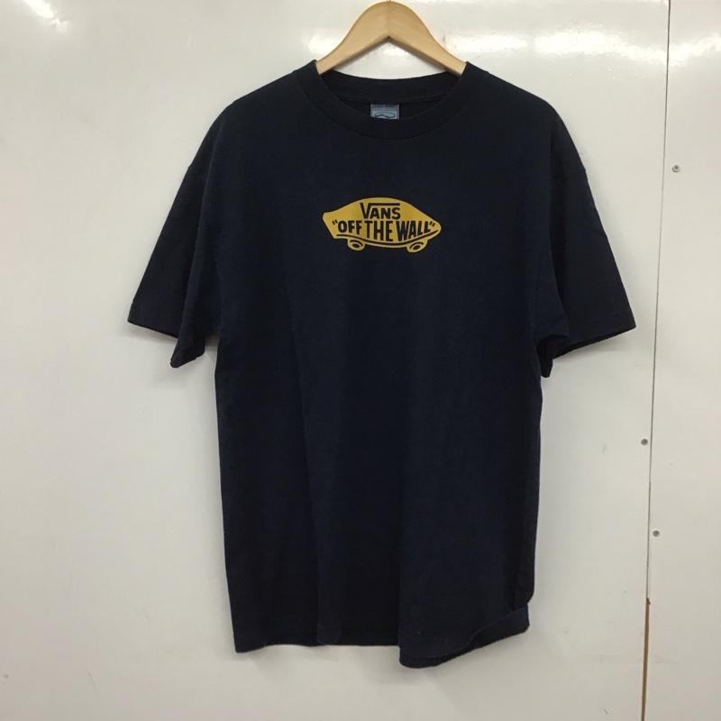 バンズ VANS Tシャツ 半袖 半袖カットソー プリントTシャツ クルーネックカットソー ロゴ、文字 紺 / ネイビー /  メンズ USED 古着 中古 10140144