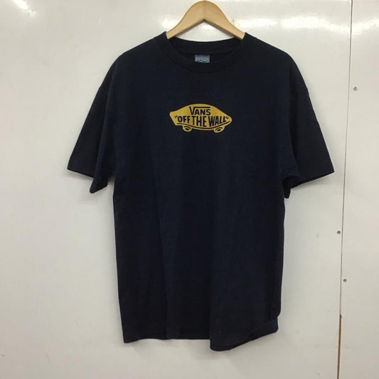 バンズ VANS Tシャツ 半袖 半袖カットソー プリントTシャツ クルーネックカットソー ロゴ、文字 紺 / ネイビー /  メンズ USED 古着 中古 10140144