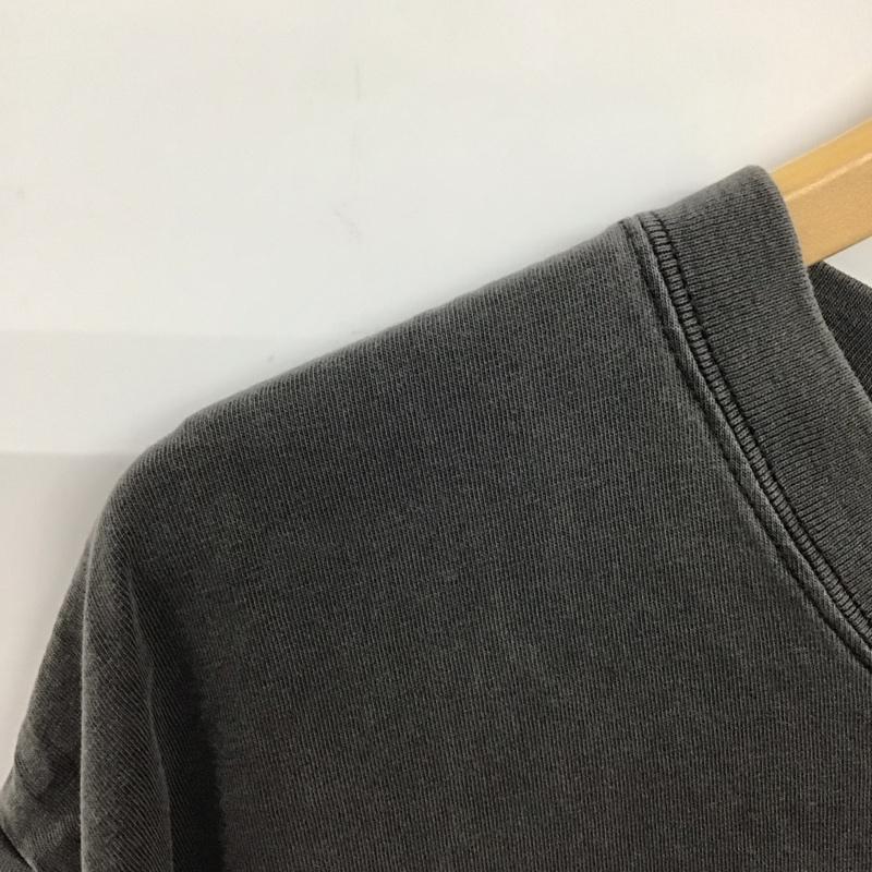 ニコアンド niko and... Tシャツ 半袖 L ロゴ、文字 X プリント チャコールグレー / チャコールグレー /  レディース USED 古着 中古 10137175