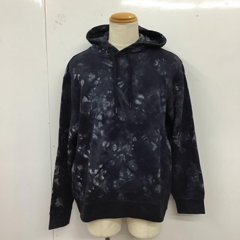 アルマーニエクスチェンジ A/X ARMANIEXCHANGE パーカー 長袖 6KZMLA ZJ8GZ プルオーバー フーディー タイダイ L ロゴ、文字 紺 / ネイビー /  メンズ USED 古着 中古 10121293