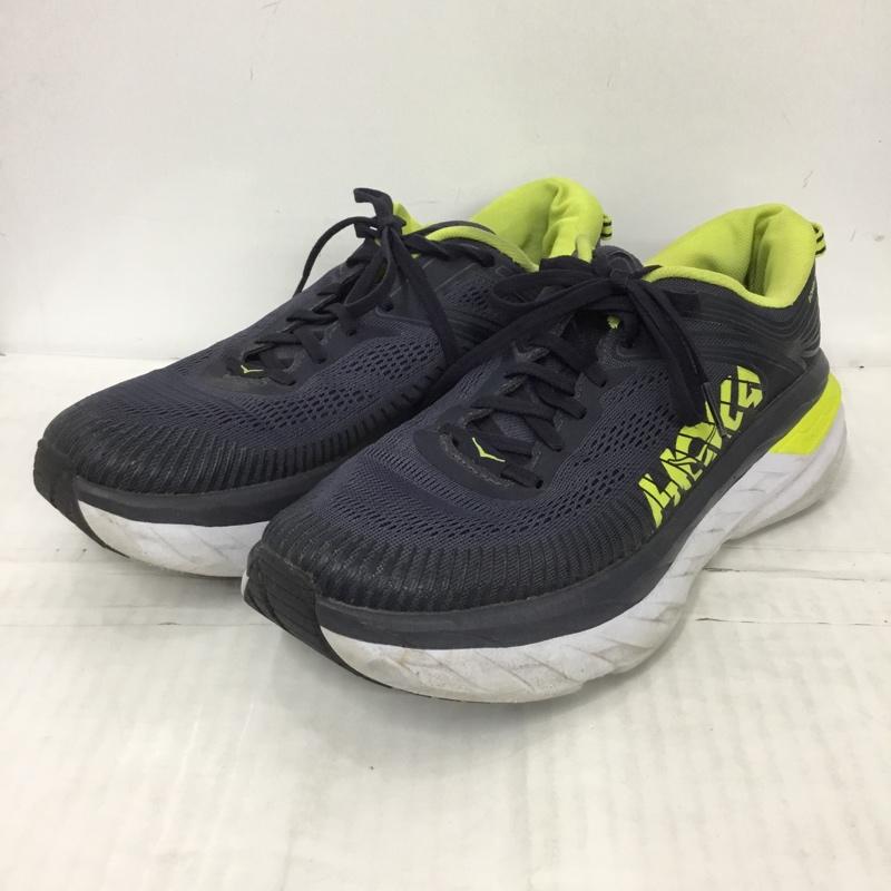 ホカオネオネ HOKA ONEONE スニーカー スニーカー BONDI 7 1110518 OGDW 26.5cm 26.5cm ロゴ、文字 紺 / ネイビー / X 黄 / イエロー / X 白 / ホワイト /  メンズ USED 古着 中古 10123995