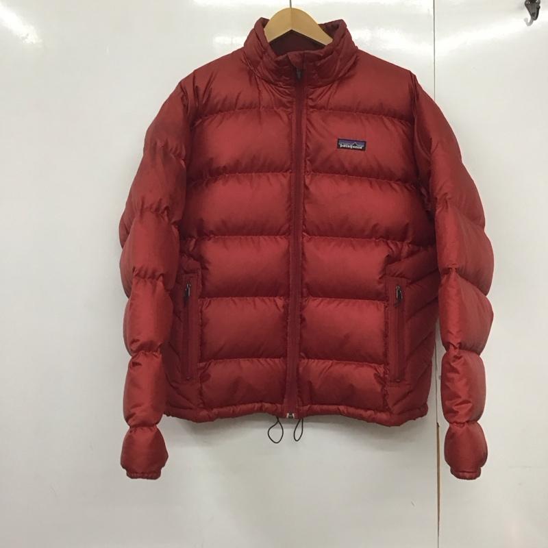 パタゴニア patagonia ジャケット、上着 ジャンパー、ブルゾン ジップアップジャケット ナイロンジャケット アウター ダウンジャケット M ロゴ、文字 赤 / レッド /  メンズ USED 古着 中古 10142362