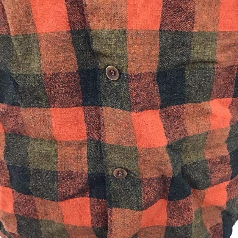 ペンドルトン PENDLETON シャツ、ブラウス 長袖 長袖シャツ カラーシャツ ポケットシャツ 長袖カットソー チェックシャツ M チェック 橙 / オレンジ /  メンズ USED 古着 中古 10121046