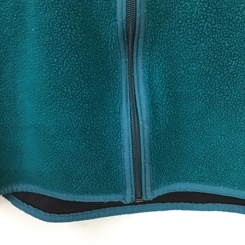 パタゴニア patagonia ベスト ベスト ジップアップベスト フリースベスト ノースリーブ スタンドカラー L ロゴ、文字 緑 / グリーン /  メンズ USED 古着 中古 10149596