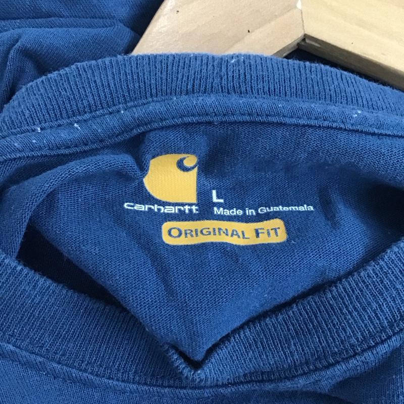 カーハート Carhartt Tシャツ 半袖 L 無地 青 / ブルー /  メンズ USED 古着 中古 10132033