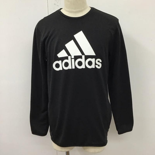 アディダス adidas トレーナー 長袖 AZ4793 スウェット ポケット付き L ロゴ、文字 黒 / ブラック /  メンズ USED 古着 中古 10123275
