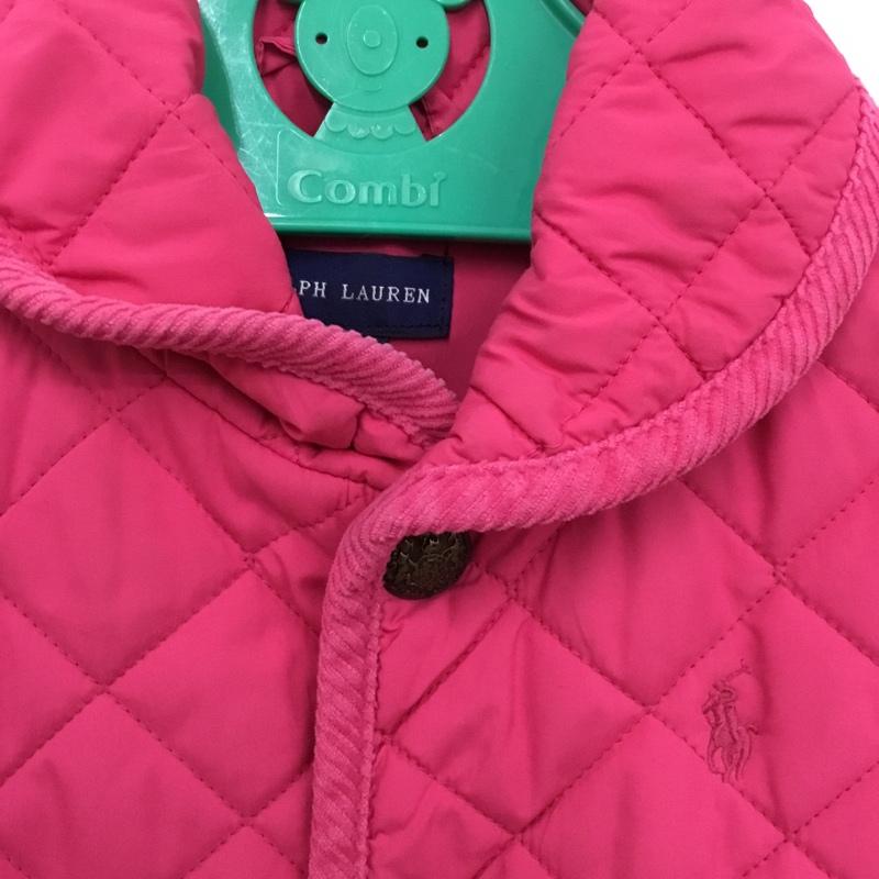 ラルフローレン RALPHLAUREN ジャケット、上着 ジャケット、ブレザー 長袖ジャケット カラージャケット ロングコート フレア 5 ロゴ、文字 桃 / ピンク /  ガールズ USED 古着 中古 10116541