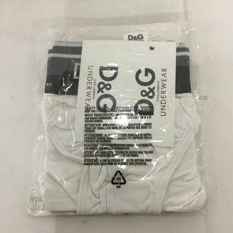 ドルチェアンドガッバーナ DOLCE&GABBANA インナーウエア ショーツ M-DGMPS1S D&G sport マイクロファイバーブリーフ アンダーウェア 3枚セット S ロゴ、文字 白 / ホワイト /  メンズ USED 古着 中古 10132137