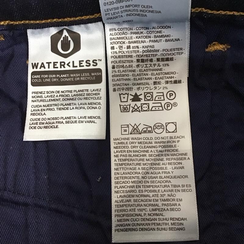 リーバイストラウスアンドコー Levi Strauss & co. パンツ デニム、ジーンズ デニムパンツ ストレートパンツ ワイドパンツ カジュアルパンツ ストレッチ 33インチ 無地 インディゴ / インディゴ /  メンズ USED 古着 中古 10119988