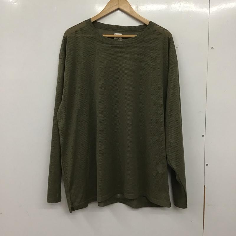 サウスツーウェストエイト South2 West8 カットソー 長袖 長袖カットソー クルーネックカットソー シースルーカットソー M 無地 カーキ / カーキ /  メンズ USED 古着 中古 10139549