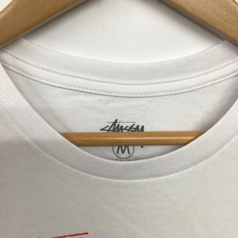 ステューシー STUSSY Tシャツ 半袖 半袖カットソー プリントTシャツ クルーネックカットソー schott M プリント 白 / ホワイト /  メンズ USED 古着 中古 10141374