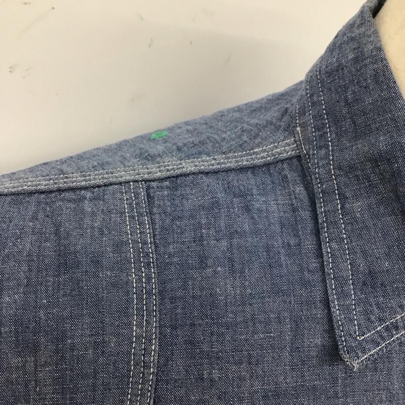 エフオービーファクトリー FOB FACTORY シャツ、ブラウス 半袖 F3285 シャンブレー ワークシャツ M 無地 青 / ブルー /  メンズ USED 古着 中古 10123663