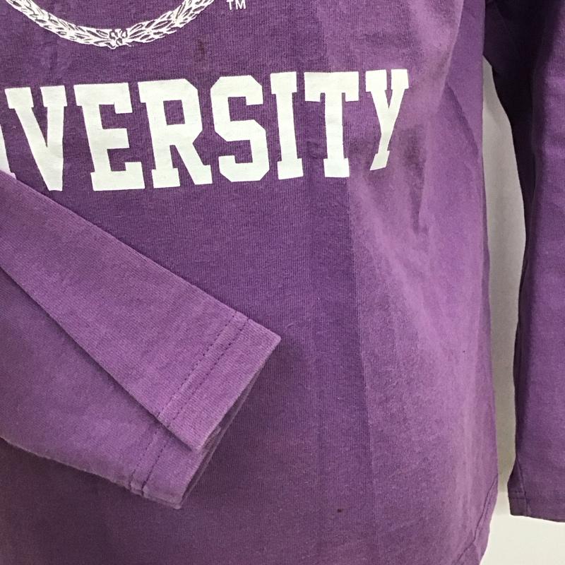 チャンピオン Champion Tシャツ 長袖 C5-Q401 NYU ラグランスリーブ M プリント 紫 / パープル /  メンズ USED 古着 中古 10120204