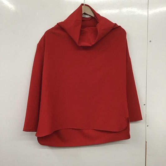 ザラ ZARA カットソー 七分袖 2257 703 601 S 無地 赤 / レッド /  レディース USED 古着 中古 10139242
