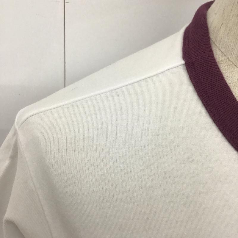 チャンピオン Champion Tシャツ 半袖 C3-V314 MONTANA S ロゴ、文字 白 / ホワイト / X 紫 / パープル /  メンズ USED 古着 中古 10111562