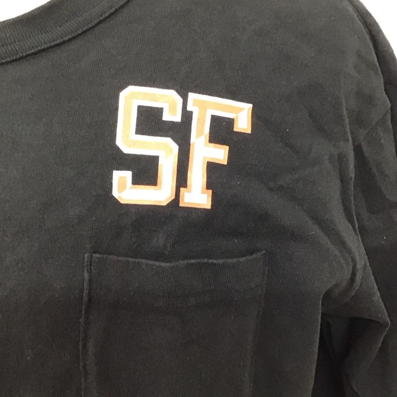 チャンピオン Campion Tシャツ 長袖 XL プリント 黒 / ブラック /  メンズ USED 古着 中古 10128250